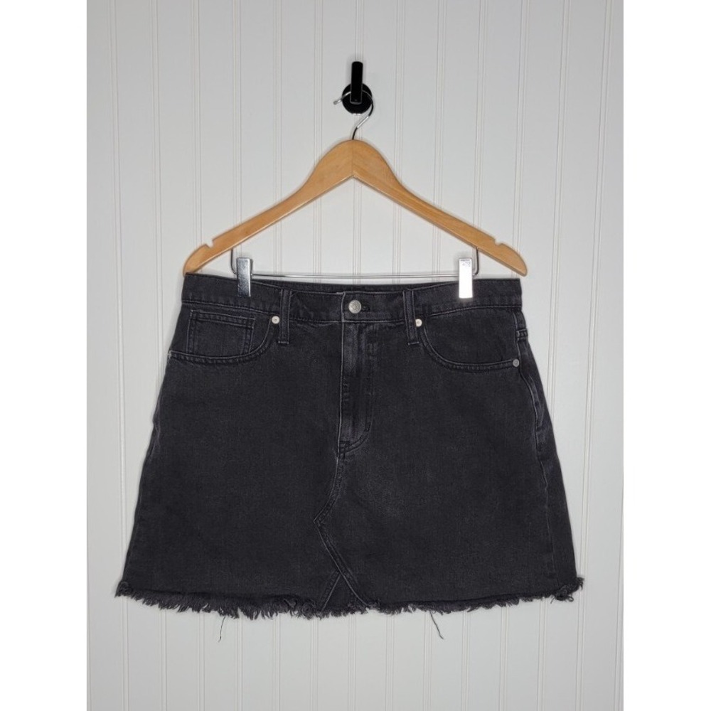 Madewell Black Mini Skirt Women's Size 31 Frayed Hem